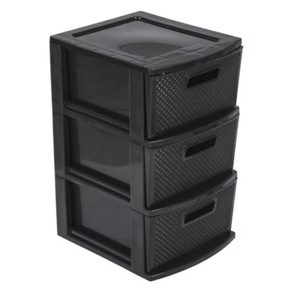 Gaveteiro Organizador Ratan com 3 Gavetas Preto GV65-04 São Bernardo-7a336a74-fc55-4288-94ef-70bb6a979e26