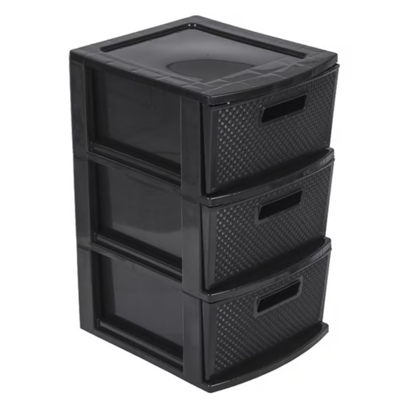 Gaveteiro Organizador Ratan com 3 Gavetas Preto GV65-04 São Bernardo-d807f444-d636-45b5-bbfd-58ea2d22a4c3