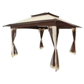 Gazebo Dobrável Elegant 3,60mx3,60m Oxford Bege 330200 Bel