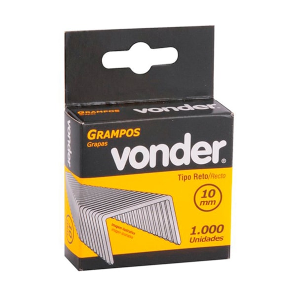 Grampo Reto de 10mm com 1000 Peças Vonder-6583aecc-51c8-4811-98c3-eb048aa249bd
