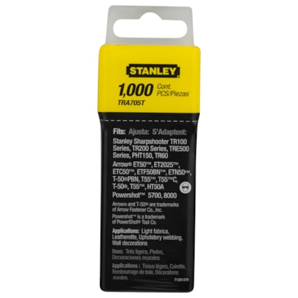 Grampos para Uso Pesado 5.16 Pol. com 1000 Peças TRA705T Stanley-183f30c9-56bd-4fea-8079-08b9cb356aad