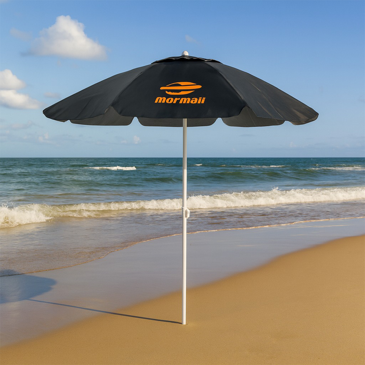 Guarda Sol Bagum 1,60M Preto e Laranja Mormaii 8669 BelFix | Ultra