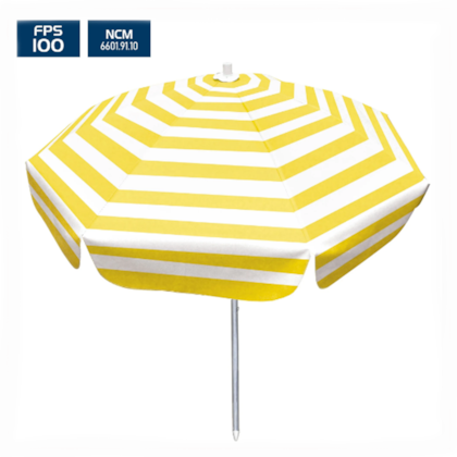 Guarda-Sol Listrado BTF 100x08 PVC/Alumínio - Amarelo GSL0581 Botafogo-00c23930-b6ba-40a5-a8b4-fc0dd519831a