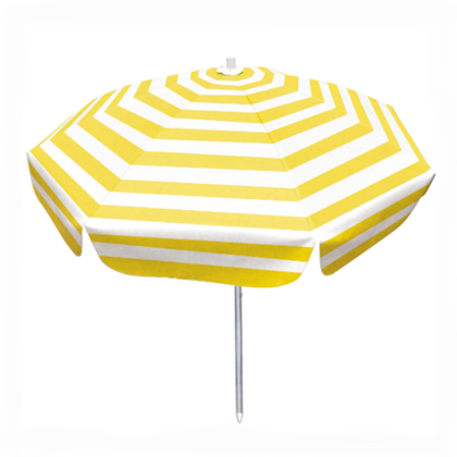 Guarda-Sol Listrado BTF 100x08 PVC/Alumínio - Amarelo GSL0581 Botafogo-72e480ee-d962-49f1-9c03-e8aeede1bb6f