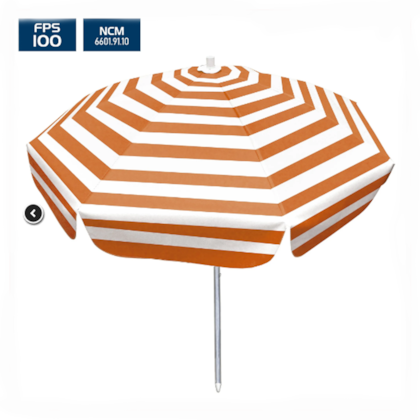 Guarda-Sol Listrado BTF 100x08 PVC/Alumínio - Vermelho GSL0583 Botafogo-cb9689be-cb5f-4523-9862-52c2cc5eb44d