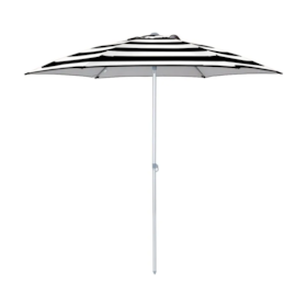 Guarda-Sol Milagres Preto Branco Alumínio 2,40m 12755 BelFix