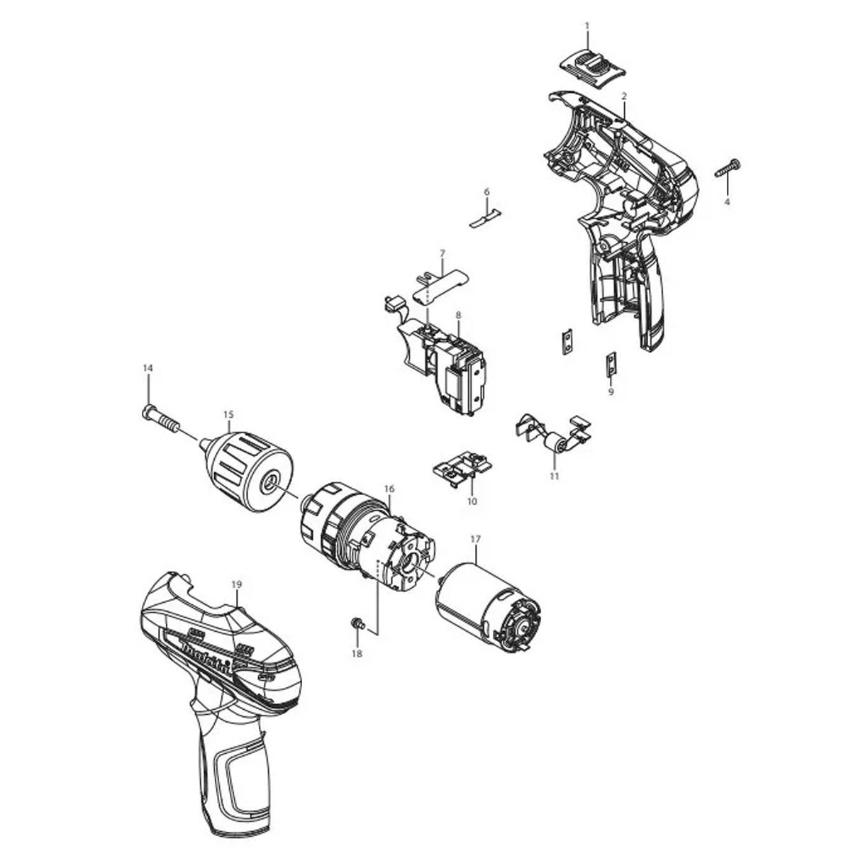 Interruptor Para Parafusadeiras e Furadeiras 650691-3 Makita