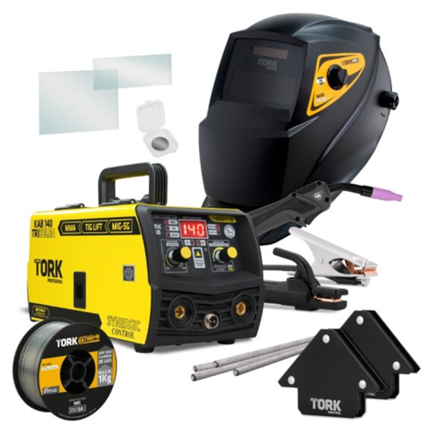 Inversora de Solda 3 em 1 Trisolda 140a 220v + Máscara de Solda MAK Auto CIMETS-6140-220V Supertork-49100929-ae72-4c3b-a01c-47d3619b1174