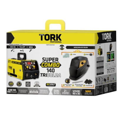 Inversora de Solda 3 em 1 Trisolda 140A Bivolt + Máscara de Solda MAK Auto CIMETS-6140-BV Supertork-339c770c-a3d6-40e7-b4b3-51f224c740d2
