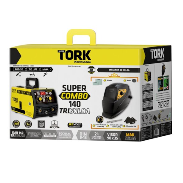 Inversora de Solda 3 em 1 Trisolda 140A Bivolt + Máscara de Solda MAK Auto CIMETS-6140-BV Supertork-b7f4a89a-735c-4811-8b81-db5774ef5089