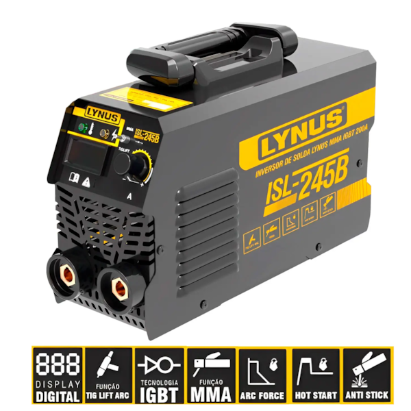 Inversora de Solda ISL-245B TIG/MMA Elétrica Serralheiro 200A Bivolt 10600.6 Lynus-8e741ba8-4555-48a8-bb4e-f5d9ef0d8ed0