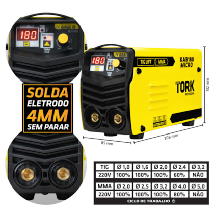 Inversora de Solda MMA/TIG Micro 180A 220V IE-6180-220V Supertork-d2d06c9f-d05f-45f5-b3d9-4c0ddf64c04d