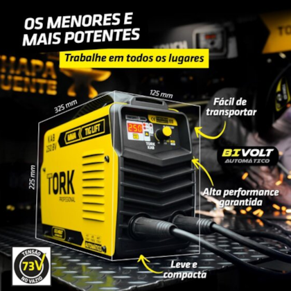 Inversora de Solda MMA/TIG Super 250A  Bivolt IE-8250-BV Supertork-7d749862-64cb-4990-bfcd-b8979511d7d8