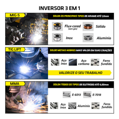 Inversora de Solda Pro | MIG SG + TIG LIFT + MMA | Trisolda 180A Bivolt IMETS-8180-BV Supertork-bab489a1-cd41-4b86-a8b3-04ad3db45389