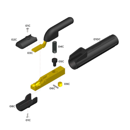 Isolante Inferior 08-C Para Porta Eletrodo 010050610 Carbografite