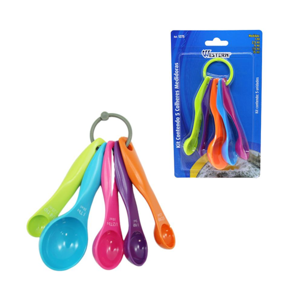 Jogo 5 Colheres Medidoras de Plástico 1275 Western-def7db61-9ed2-4586-935f-c464d2262d0c