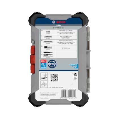 Jogo Bits e Soquetes PRO Impact 36unidades 2608522517 Bosch -b920d84b-92d5-431e-ae41-0f29b0dbfa70