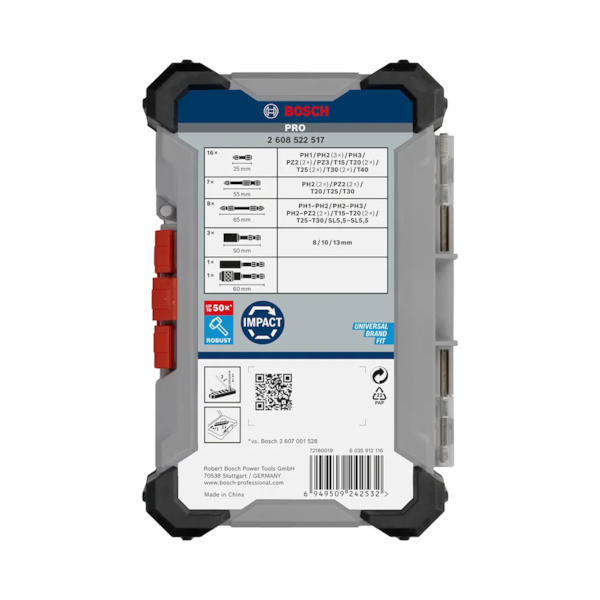 Jogo Bits e Soquetes PRO Impact 36unidades 2608522517 Bosch -1b279893-b1d2-4d09-bde6-d34d7abdfc3b