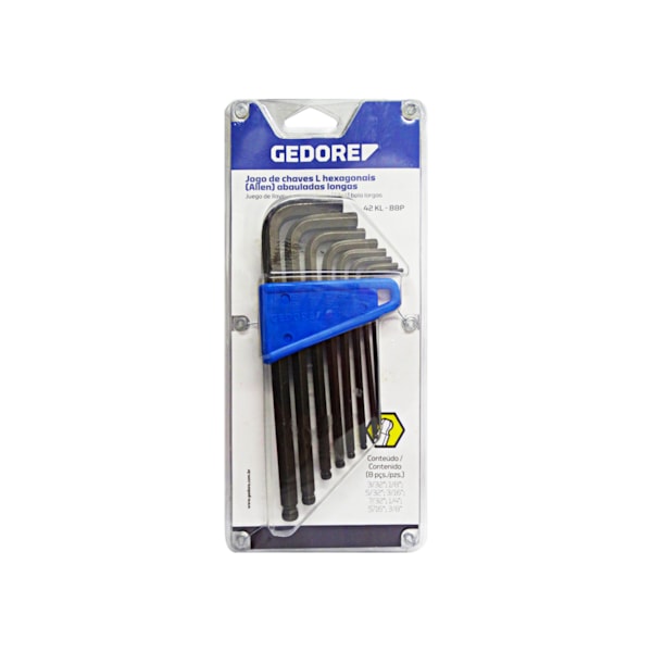 Jogo Chave Allen 8 Peças 3/32A3/8 Longa 42KL-88P 012958 Gedore-59b6aea6-1d3e-4d21-8e60-cbf8bd3e5cd1