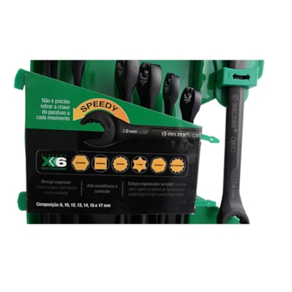 Jogo Chave Combinada 8MM a 17MM Speedy x6 7 Pçs CX6RWM7B Belzer-527de7fa-29ab-4cc0-ba12-2e3b0f3371a1