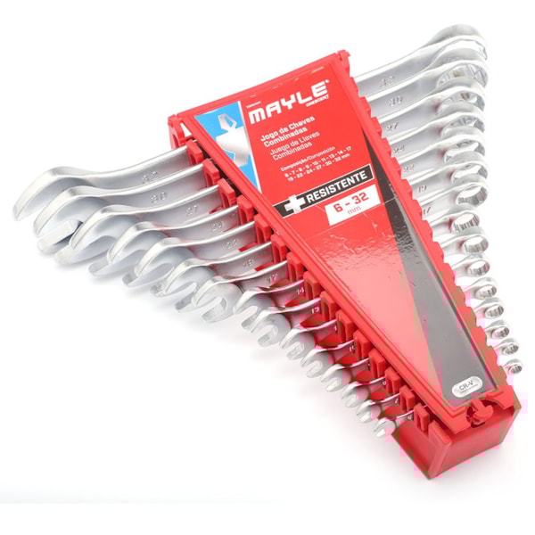 Jogo Chave Combinada de 6 a 32 mm com 15 Peças Mayle-47d06d93-63d5-443a-8db4-d9e5ba29f3d3