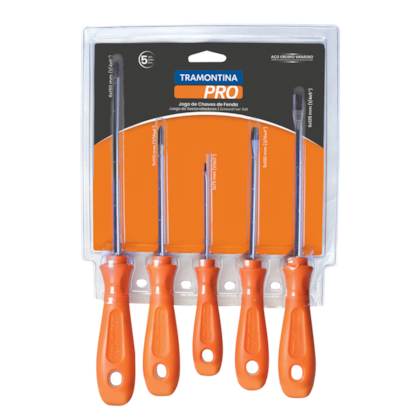 Jogo Chave de Fenda 5 Peças 44130/505 Tramontina PRO-a16f13be-897c-43fe-ac5b-ed5b036e7845