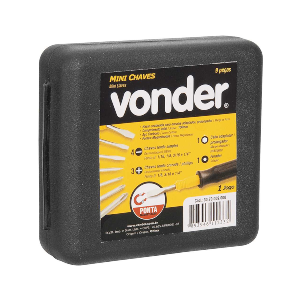 Jogo Chave Fenda Relojoeiro precisão c/9 peças Vonder-b0714c6f-48ce-4c11-922f-657091462539