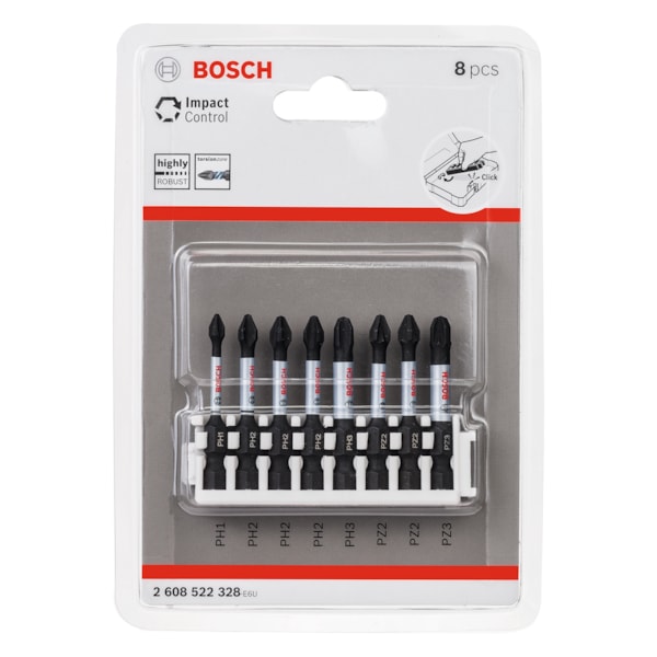 Jogo de Bits Impact Control PH e PZ 50mm 8 Peças Bosch-be1933a2-0681-480c-b2ef-fc597459407e