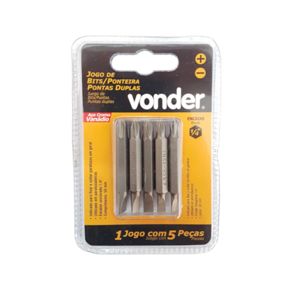 Jogo de bits/ponteiras pontas duplas com 5 peças 3538005050 Vonder-9929df0a-d346-4584-86a8-20da176213fe
