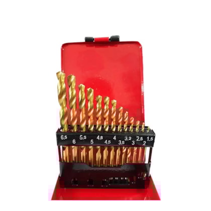 Jogo de Broca 1,50 A 6,50MM Em Aço Rápido Com 13 Peças MTX-aef40e71-78a3-4654-9cc3-4e0591c7a106