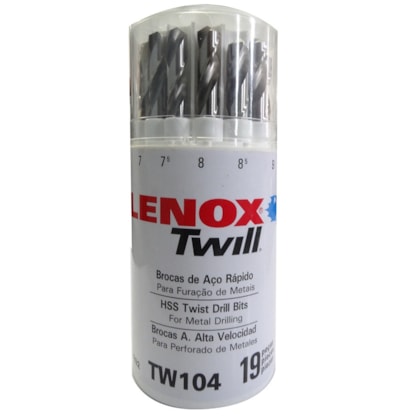 Jogo de Broca Ar Hp 1 a 10mm 19 Peças TW104 Lenox Twill-1e3e893a-b1ff-480a-8e02-fa4cc6856e4e