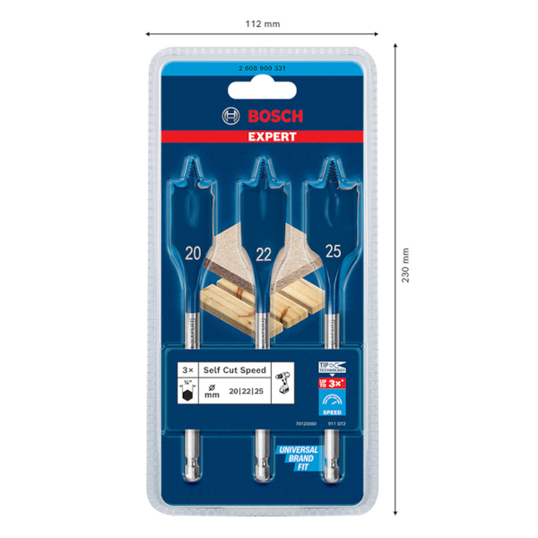 Jogo de Broca Chata Expert 20-25mm 3 Peças 2608900331 Bosch-dfb83d42-2b9b-47d4-996d-171b46f7bbd4