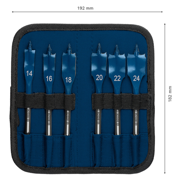 Jogo de Broca Chata Expert Self Cut 14mm a 24mm em Aço Com 6 Peças 2608900332 Bosch-f147f12c-7837-4704-979b-aa1c26bb678a