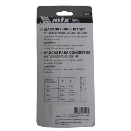 Jogo de Broca Para Concreto 5A10MM 708259 MTX-8d348d24-89e7-417c-be07-9204ea63440b