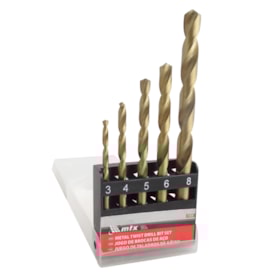 Jogo de Broca Para Metal 3,00A8,00MM Com 5 Peças 723839 Mtx