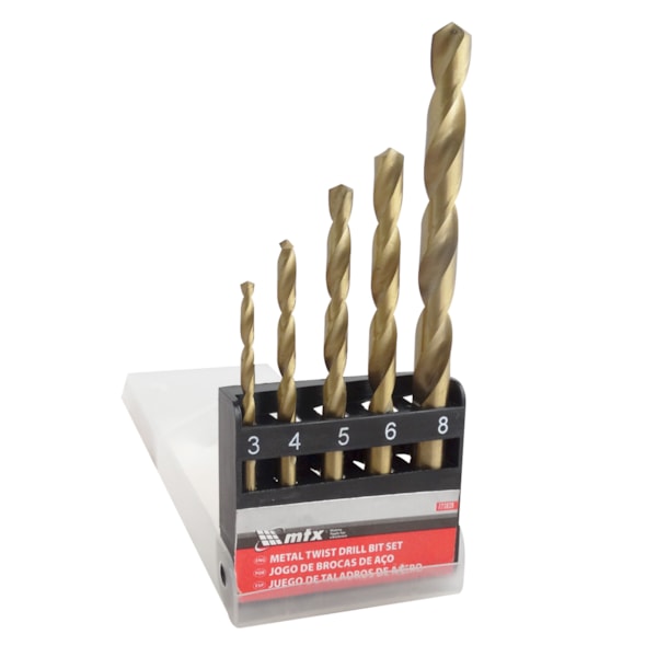 Jogo de Broca Para Metal 3,00A8,00MM Com 5 Peças 723839 Mtx-7e16f2b3-6550-463e-b7b9-2d17f4e9f0ad