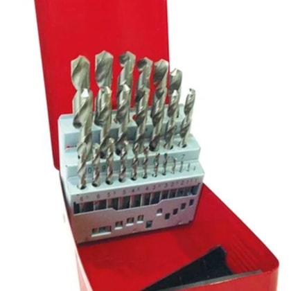 Jogo de Brocas de Aço Rápido 25 Peças 1 a 13mm Htom-dee2d2de-136c-4e72-973c-1c12354a7efa