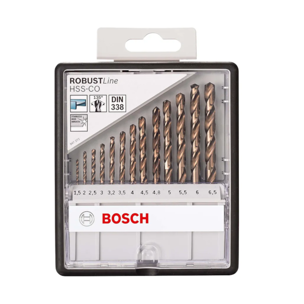 Jogo de Brocas HSS-Co Robust 1,5-6,5m 13pçs 2607019926 Bosch-78e54ee4-f3b1-4f1b-b886-967b59ba42ca