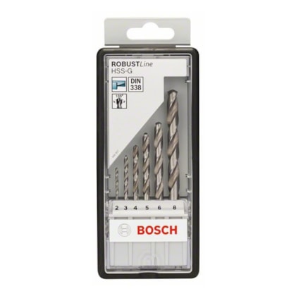 Jogo de Brocas para Metal 2 ao 8mm Robust Line HSS-G Bosch-56d632ef-132d-4f02-9071-cf80adde405a