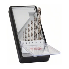 Jogo de Brocas para Metal 2 ao 8mm Robust Line HSS-G Bosch