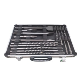 Jogo de Brocas, Ponteiros e Talhadeira 18 peças Sds-Plus HT