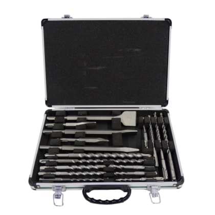 Jogo de Brocas, Ponteiros e Talhadeira 18 peças Sds-Plus  HT-63858a68-d454-4cd4-8870-0ac50eacce03