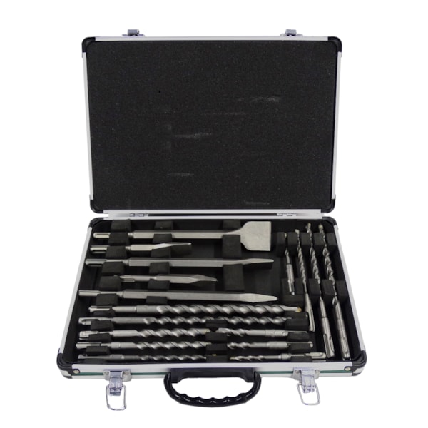 Jogo de Brocas, Ponteiros e Talhadeira 18 peças Sds-Plus  HT-10c00233-cbce-4d9c-af5b-aaeaff198aa2