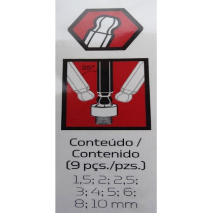 Jogo de Chave Allen Abaulada de 1,5 a 10 42KL/9M Gedore-b991babc-0c15-41d2-94ce-2f42b0b07842