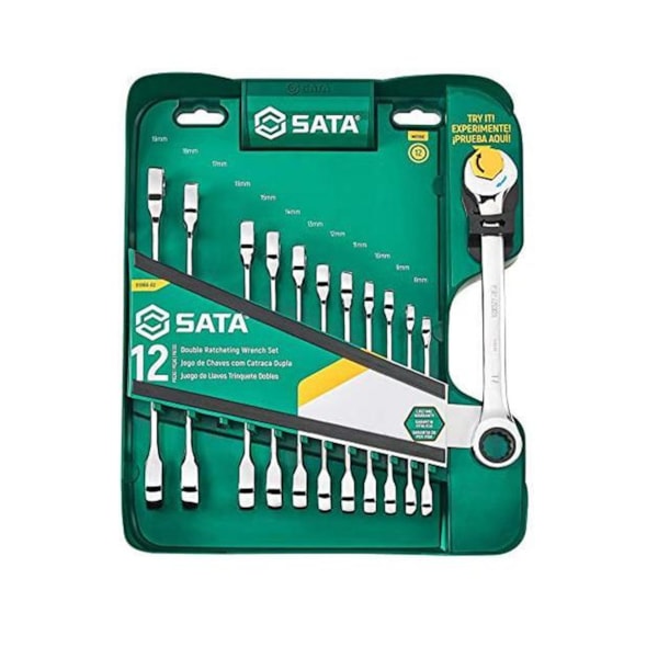 Jogo De Chave C/Catraca 8-19mm C/12 peças ST09066-02 Sata-39845934-70e3-4f6f-b5b4-0f2e1bf75fdd