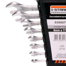 Jogo de Chave Combinada 6 A 17MM Com 8 Peças Starfer