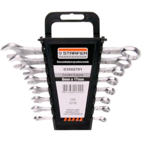 Jogo de Chave Combinada 6 A 17MM Com 8 Peças Starfer