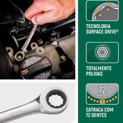 Jogo de Chave Combinada de 8 a 24mm com Catraca 16pçs ST08034L SATA-de9e38a0-d374-4f96-bc0e-90bcc4a0137b