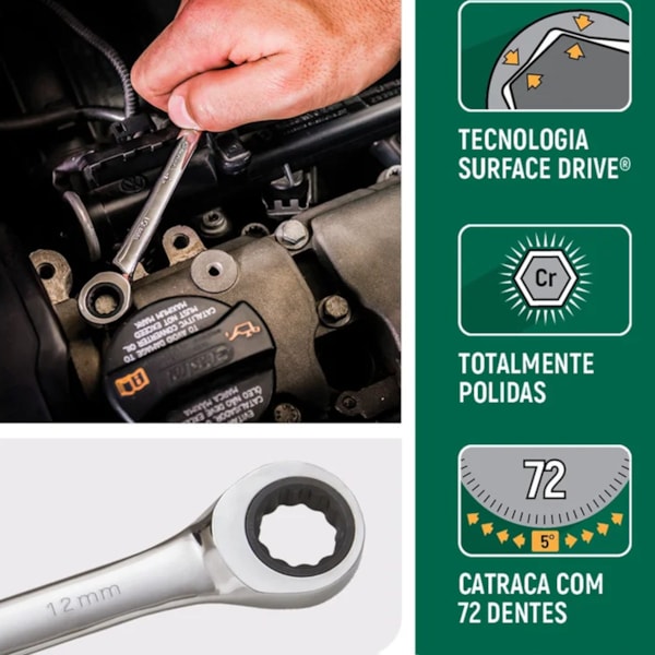 Jogo de Chave Combinada de 8 a 24mm com Catraca 16pçs ST08034L SATA-c6c23020-02ef-4317-99ad-f040390317be