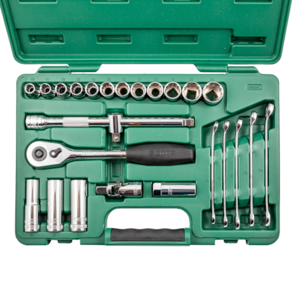 Jogo De Chave Combinada Soquete e Estriados Sext 1/2